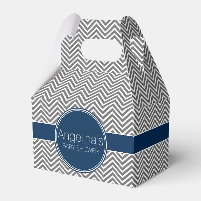 Ballotins Baby shower Favoriser avec Chevrons Nom personnali (Verso)