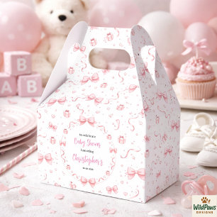 Ballotins Baby Shower Fille au Nœud Rose – Une Fête Amusante