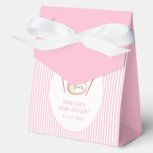 Ballotins Baby Shower Fille Moderne Rayure Rose Asiatique