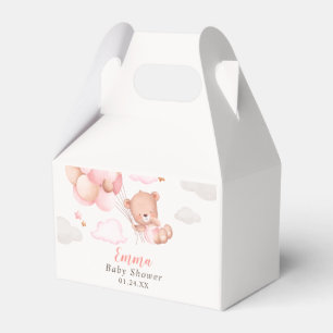 Ballotins Baby shower fille ours en peluche