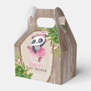 Ballotins Baby shower fille Panda Pink Tutu Wood