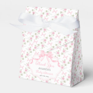 Ballotins Baby Shower Fille Ruban Rose Toile De Jouy
