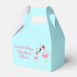 Ballotins Baby shower Flamant rose rose
