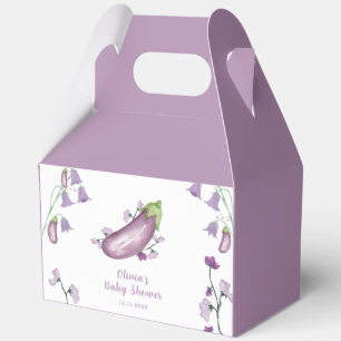Ballotins Baby Shower Fleur d'aquarelle violette Aubergine