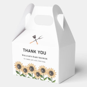 Ballotins Baby Shower Fleur de Tournesol BBQ Moderne Rustiqu