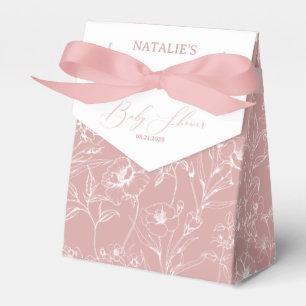 Ballotins Baby Shower Fleur Rose Vintage Intemporel