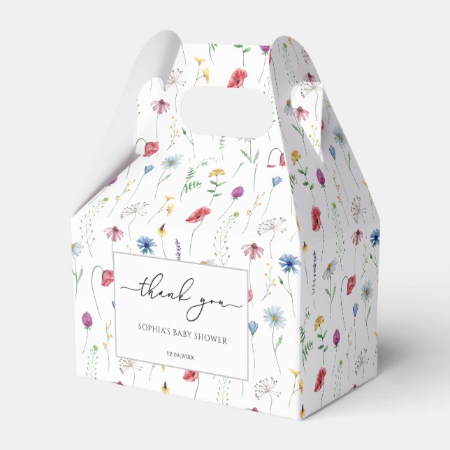 Ballotins Baby shower fleur sauvage (Verso)