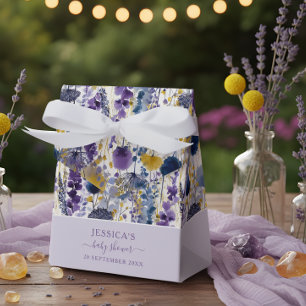 Ballotins Baby shower Fleur sauvage couleur jaune violet