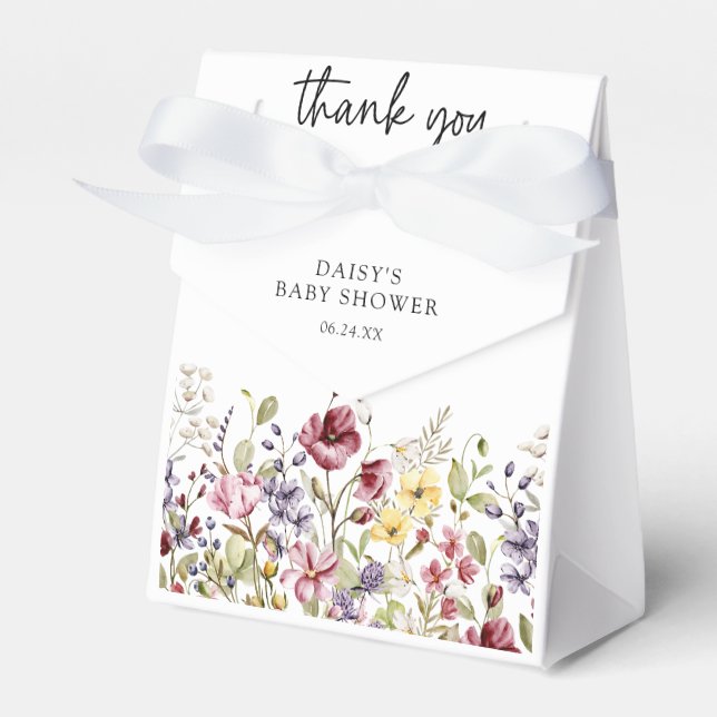 Ballotins Baby shower Fleur sauvage doux (Verso)