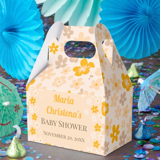Ballotins Baby Shower Fleur Sauvage Pêche Dorée (Fête)