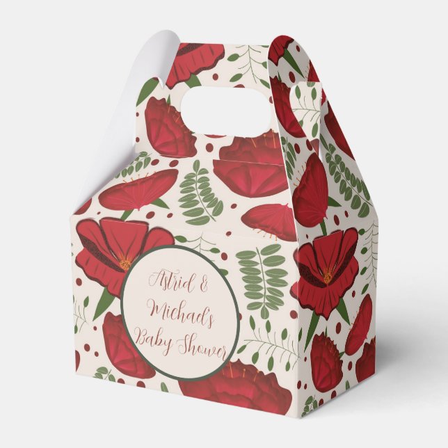 Ballotins Baby shower fleur sauvage Red Poppy (Verso)