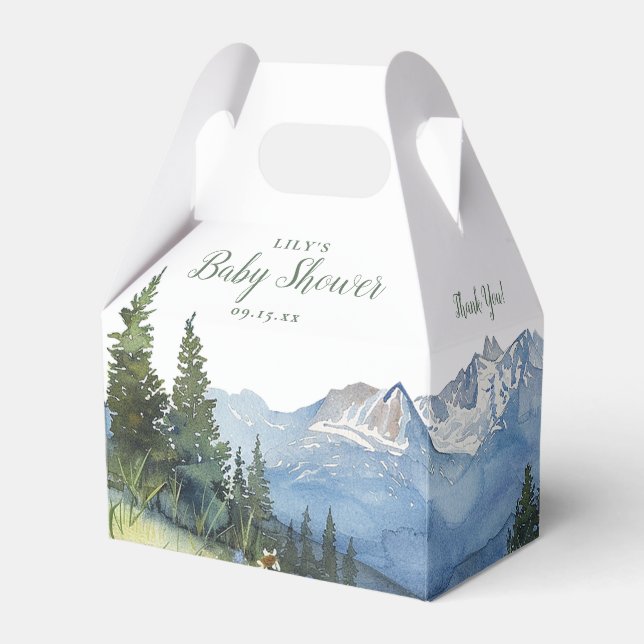 Ballotins Baby shower Fleur sauvage Watercolor Mountain (Verso)