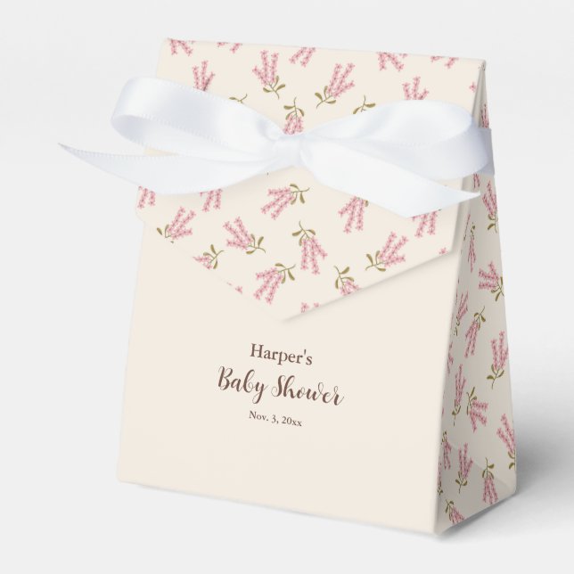 Ballotins Baby Shower Fleurs Sauvages Floral Printemps Rose  (Verso)