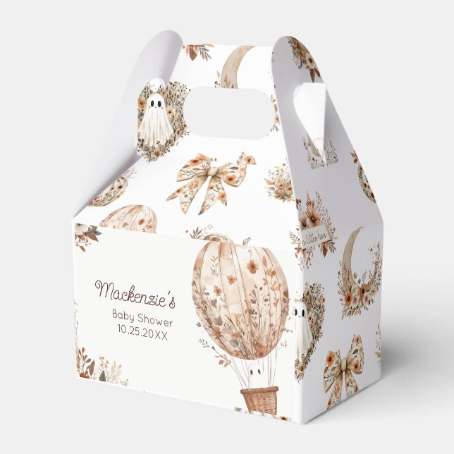 Ballotins Baby shower floral à air chaud (Verso)