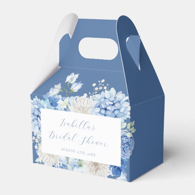 Ballotins Baby Shower Floral Bleu de Mariée  (Verso)