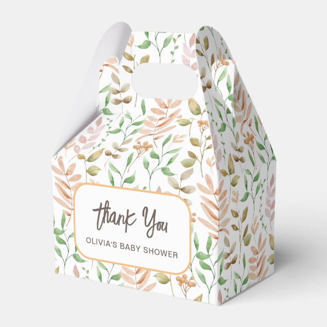 Ballotins Baby Shower Floral d'Automne (Verso)
