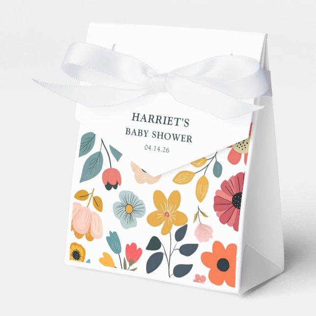 Ballotins Baby Shower Floral Moderne (Verso)