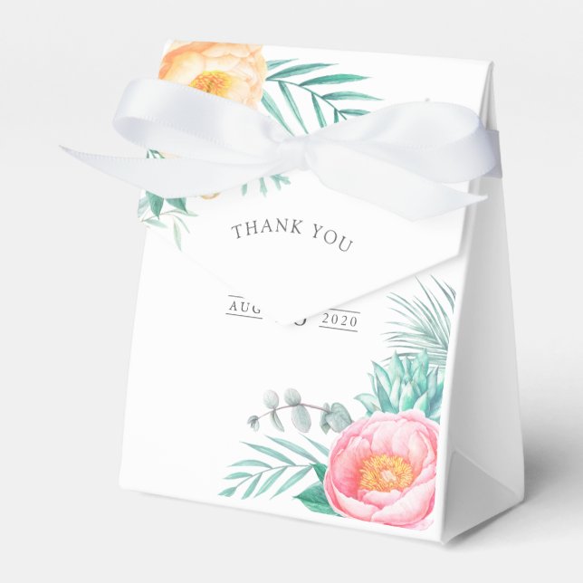 Ballotins Baby Shower Floral Tropical Mint (Verso)
