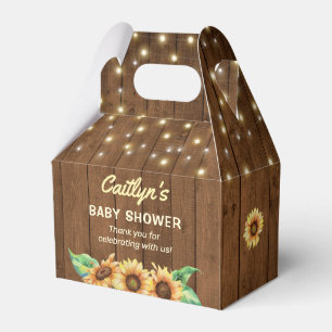 Ballotins Baby Shower Genre Neutre Tournesol Rustique Jaune