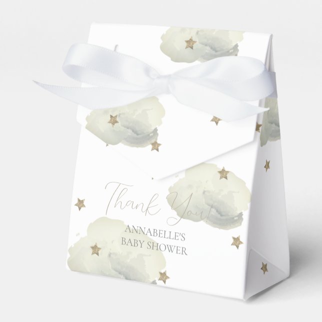 Ballotins Baby shower Gold Stars & Clouds (Verso)