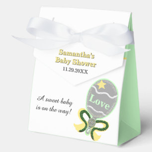 Ballotins Baby Shower Jaune Vert Hochet