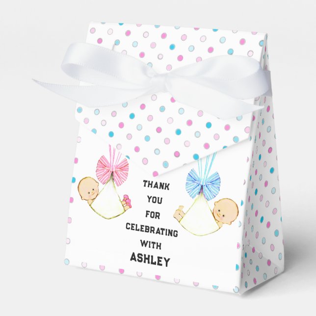 Ballotins Baby shower jumeaux (Verso)