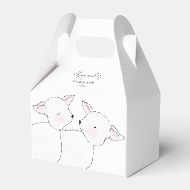 Ballotins Baby shower Little Lamb Twins (Verso)
