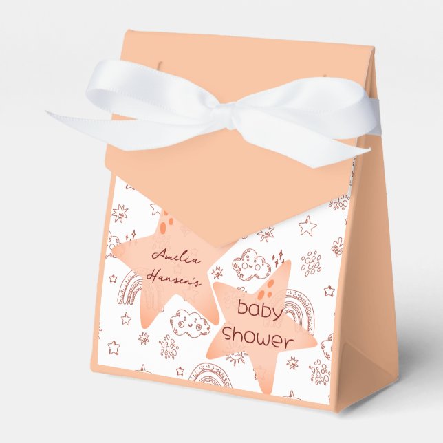 Ballotins Baby shower météorologique Boho Peachy (Verso)