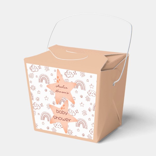 Ballotins Baby shower météorologique Boho Peachy (Verso)