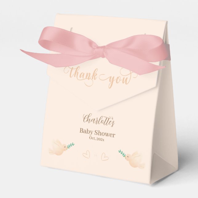 Ballotins Baby shower mignon de la colombe (Verso)