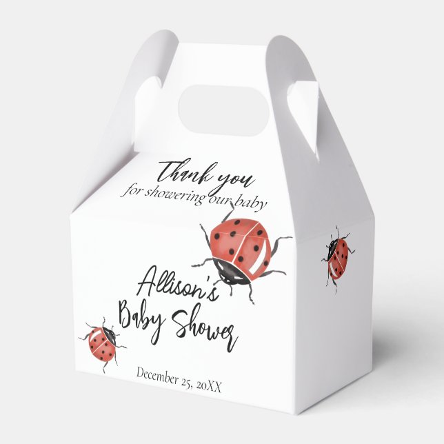 Ballotins Baby Shower Mignonne Coccinelle (Verso)