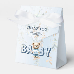 Ballotins Baby shower mignonne Ours En Teddy Bleu Floral Bel