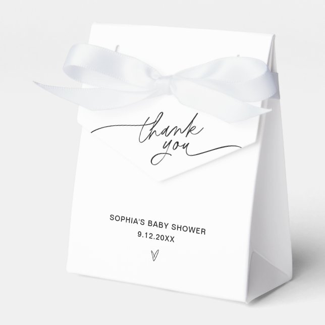 Ballotins Baby shower minimaliste moderne EVERLEIGH (Verso)