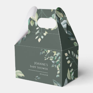 Ballotins Baby Shower Moderne au feuillage d'Eucalyptus