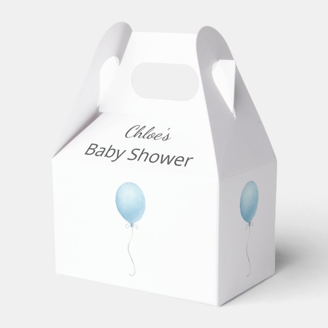 Ballotins Baby shower moderne Blue Balloon Boy (Verso)
