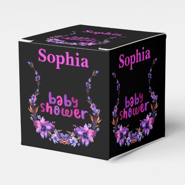 Ballotins Baby shower Monogramme Cute Personnalisé (Verso)