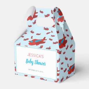 Ballotins Baby shower Motif d'avion rouge bleu