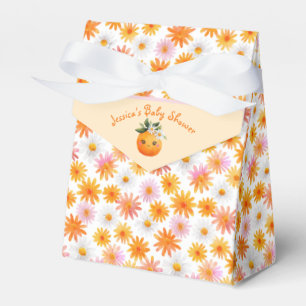 Ballotins Baby shower Motif Little Cutie Orange Daisy