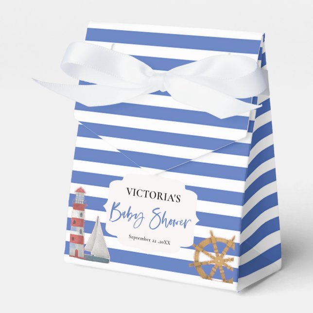 Ballotins Baby shower Nautical Blue Boy (Verso)