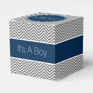 Ballotins Baby shower Navy Blue & Charcoal Grey Chevrons