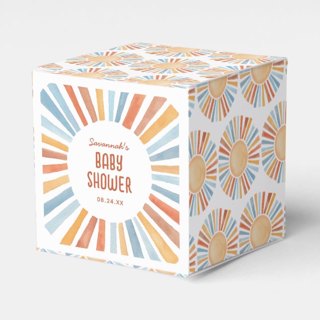 Ballotins Baby shower neutre Boho Sunshine (Verso)