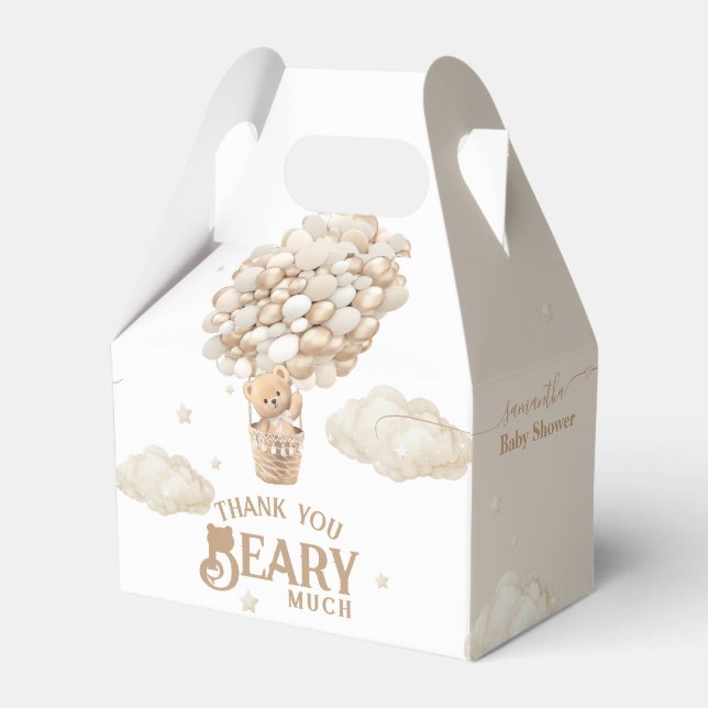 Ballotins Baby shower neutre d'attente de l'ours en peluche (Verso)