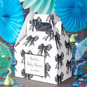 Ballotins Baby shower noir Coquette Bow