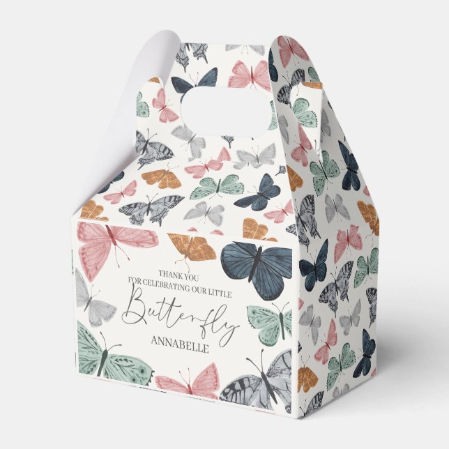 Ballotins Baby shower ou anniversaire de Boho Little Butterf (Verso)