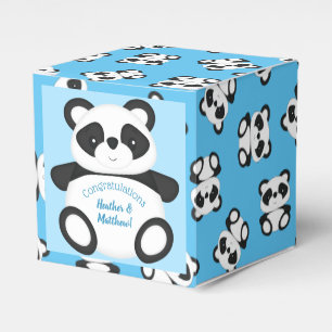 Ballotins Baby shower Ours Panda Bleu