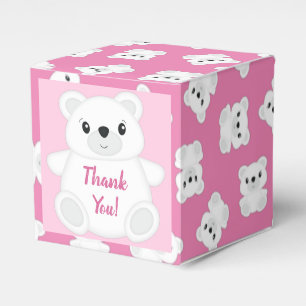 Ballotins Baby shower Ours rose