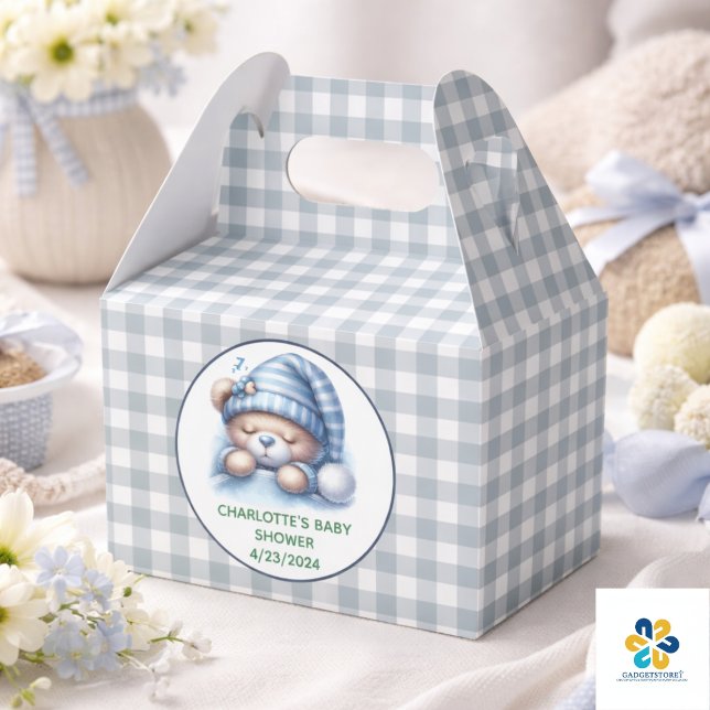 Ballotins Baby shower ourson mignon (Cute Teddy Bear Baby Shower Favor Boxes)