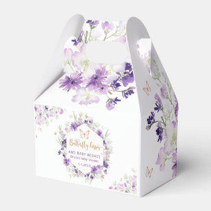 Ballotins Baby shower papillon bleu violet fleuri Ballotin
