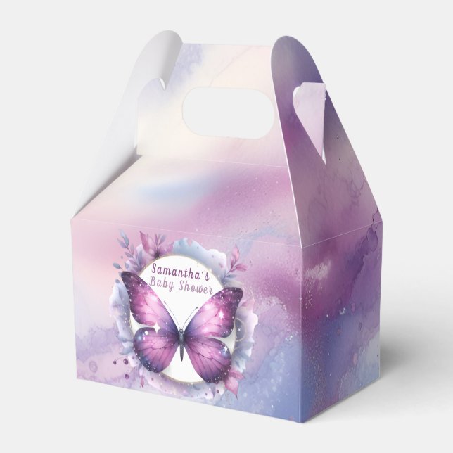 Ballotins Baby shower papillon pourpre (Verso)