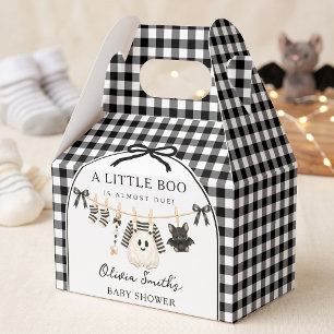 Ballotins Baby Shower Petit Boo à l'arc noir Gingham